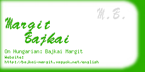 margit bajkai business card